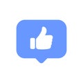 Thumbs up icon, like icon, Social Media, Follower notification. Symbol for web site design, logo, app, UI.