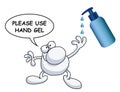 Please use hand gel message