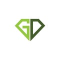 Initial letter gd logo or dg logo vector design template