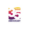30 Years Anniversary Celebration Icon Vector Logo Design Template. Gradient Flag Style. Editable Vector EPS 10 Royalty Free Stock Photo