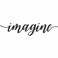 Imagine motivational print wall art calligraphy typography vector design Royalty Free Stock Photo
