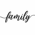 Family motivational print wall art calligraphy typography vector design