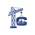 Initial C Crane Real Estate Building Construction Logo Design Royalty Free Stock Photo