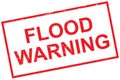 Flood warning stamp Royalty Free Stock Photo