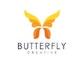 Creative Gradient Butterfly Modern Elegant Logo Design Vector
