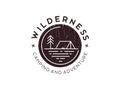 Outdoor camp adventure logo design vector Royalty Free Stock Photo