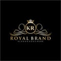 KR Signature Logo Template Vector