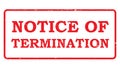 Notice of termination stamp Royalty Free Stock Photo