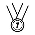 Medal for first place line icon. Royalty Free Stock Photo