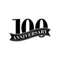 100 Years Anniversary Vector Logo Design Template. 100th Birthday Celebration. Royalty Free Stock Photo