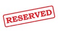 Reserved stamp Royalty Free Stock Photo