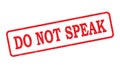 Do not speak stamp Royalty Free Stock Photo