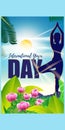 Vector Illustration for international yoga day.