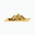 Isometric egypth pyramid seven wonders of the world - simple pyramid icon