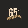 65th Years Anniversary Celebration Icon Vector Logo Design Template.