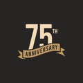 75th Years Anniversary Celebration Icon Vector Logo Design Template.