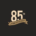 85th Years Anniversary Celebration Icon Vector Logo Design Template.