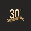 30th Years Anniversary Celebration Icon Vector Logo Design Template. Royalty Free Stock Photo