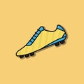 Soccer boots flat icon. Design vector