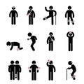 Person basic body language pictogram