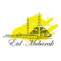 Eid Mubarak wishing Royalty Free Stock Photo