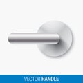 Aluminum door handle on a white background. Royalty Free Stock Photo