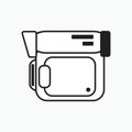 Handycam icon illustration symbol. Line vector. Isolate on white Royalty Free Stock Photo