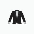 Black tuxedo line art icon isolated on white
