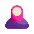 Moeslim women wearing pink hijab