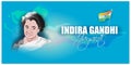 Vector illustration of Indira Gandhi Jayanti