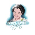 Vector illustration of Indira Gandhi Jayanti