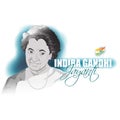 Vector illustration of Indira Gandhi Jayanti