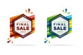 Sale offer price sign. Special offer symbol. hexagon element design for tag Royalty Free Stock Photo