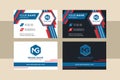 Red and blue color of diagonal element design. hexagon space for logo