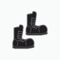 Outdoor boots sport wear icon for hiking, scouting, traveler Royalty Free Stock Photo