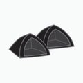 Black tent or dome icon for hiking, scouting, traveler