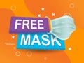 Free mask dynamic banner vector illustration