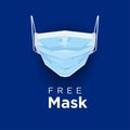 Free mask clean simple style vector illustration concept