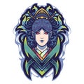 Geisha head eaport logo design