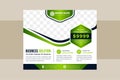 Blue and green flyer cover business brochure vector design, Leaflet advertising background Royalty Free Stock Photo