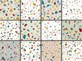 Set of terrazzo flooring seamless Royalty Free Stock Photo