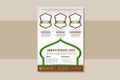 Hajj or Umrah template, banner, flyer, brochure, white background vector illustration