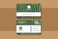 Business card template, zebra pattern vector design Royalty Free Stock Photo