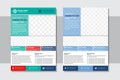 Vertical layout of flyer design template with rectangle shape for photo collage