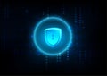 Cyber security futuristic technology abstract background