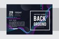 Event Poster Template. blue dark flyer. Royalty Free Stock Photo