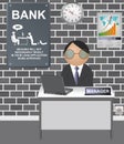 Comical bank manager