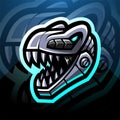 Dinosaur head robot esport mascot logo design Royalty Free Stock Photo