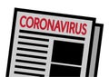 Simple coronavirus covid-19 newspaper vector