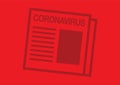 Simple coronavirus covid-19 red newspaper vector